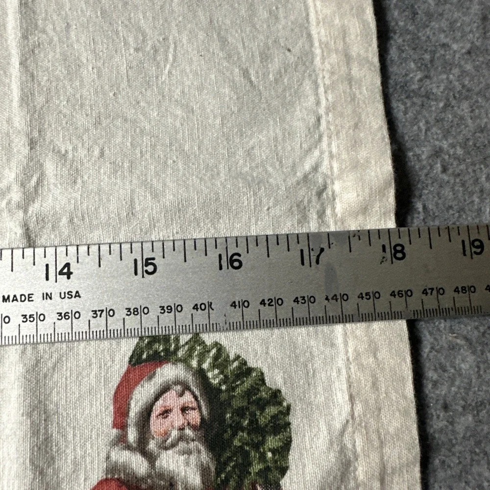 Pottery Barn Santa Claus Father Christmas Cloth Napkins Set of 4 Cotton Ivory